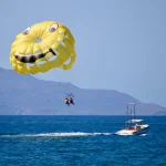 paragliding on the sea